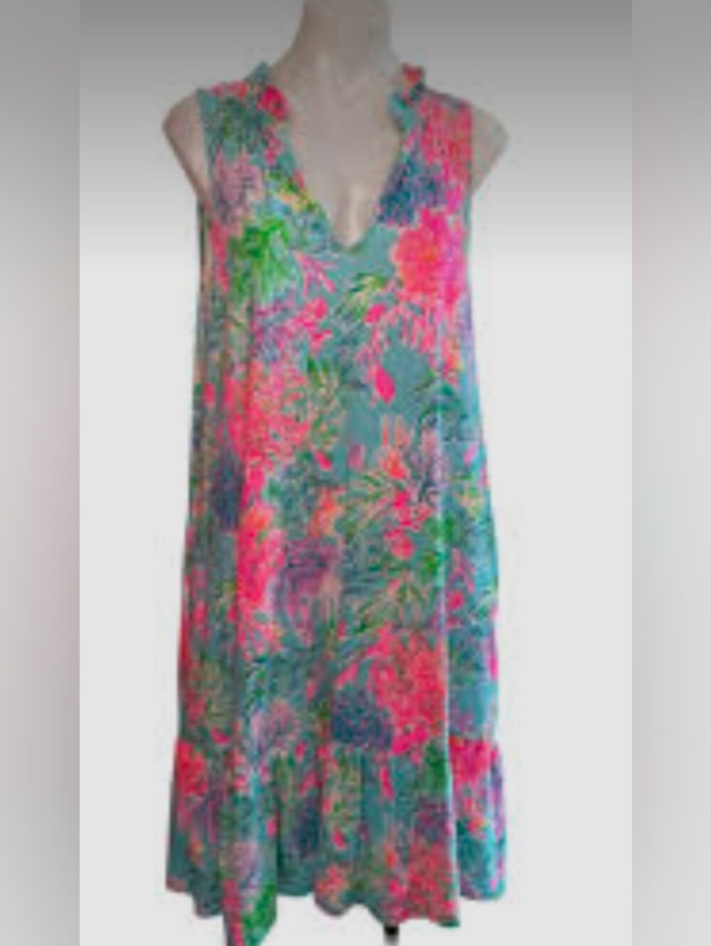 Lilly Pulitzer Malone Dress Celestial Blue Cay To My Heart Lg